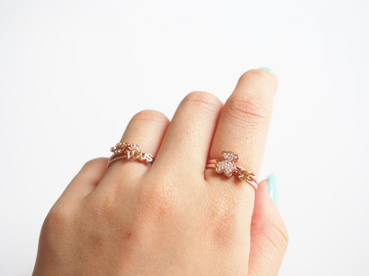 Cute Rose Gold Crown Ring, Adjustable Ring, Knuckle Ring, Cute Ring